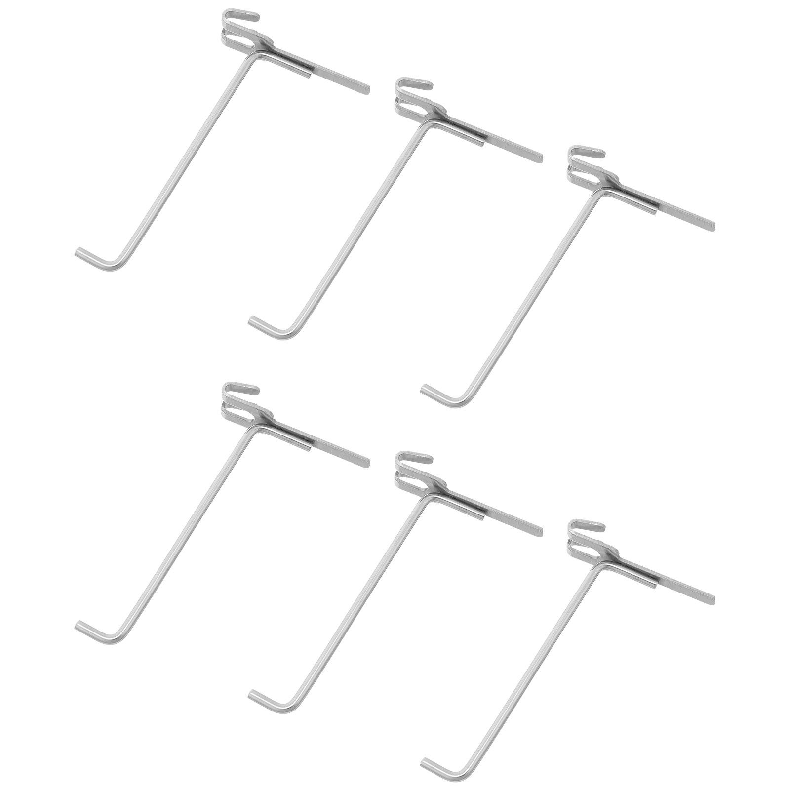 Workshop Tools Board - 6 Pezzi Ganci in Acciaio Inox