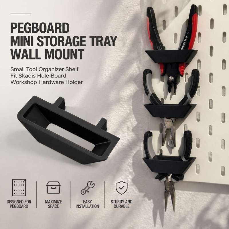 Workshop Tools Board - Mini Vassoio Portaoggetti per Pannello Forato,