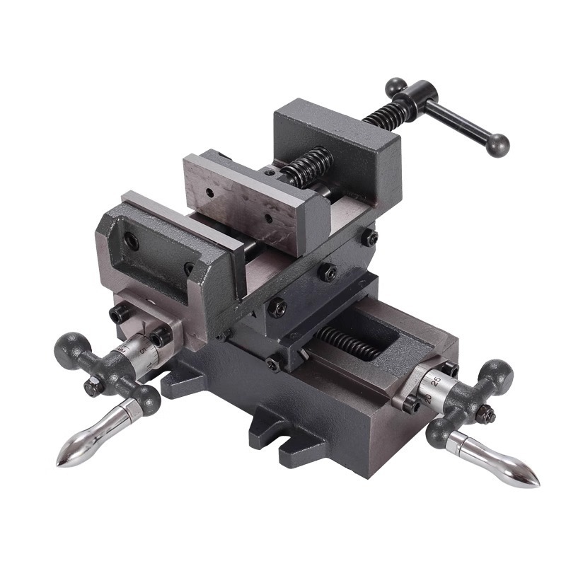 Drill Press Bench - Morsa Industriale a Croce Bidirezionale, Morsa